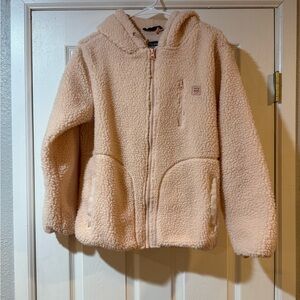 Billabong light pink Sherpa zip up size small